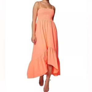 NWOT Laundry by Shell Smocked Maxi Dress Sz 2